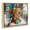 Stupell Industries Highland Cow Bubble Bath Floater Framed Canvas Wall Art Design by Mehu Art